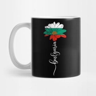 Vintage Bulgaria Sunflower Flag Bulgaria Lover Mug